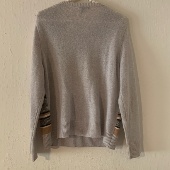 J. Crew Fair Isle jeweled crew neck wool sweater- size large - Picture 7 of 7